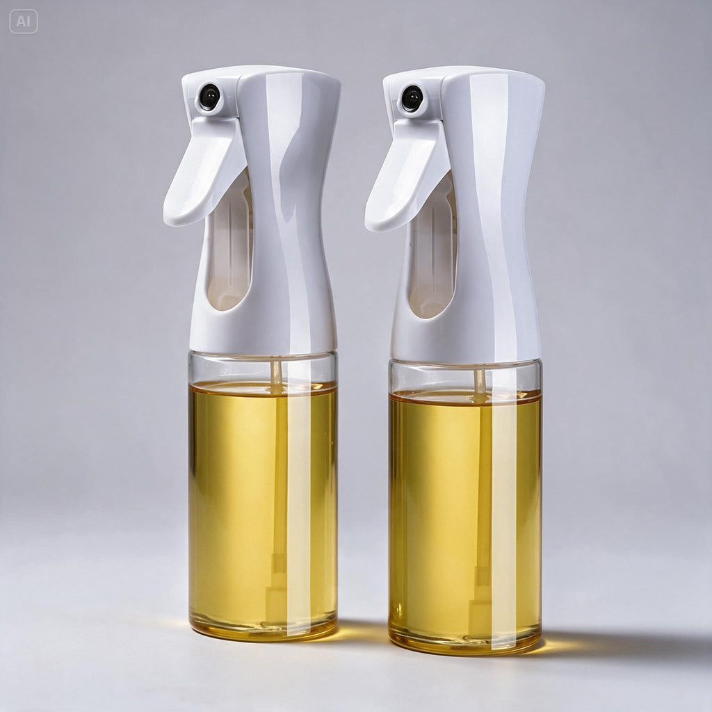 Oil Spray Bottle & Brush Set for BBQ, Baking and Air Fryer