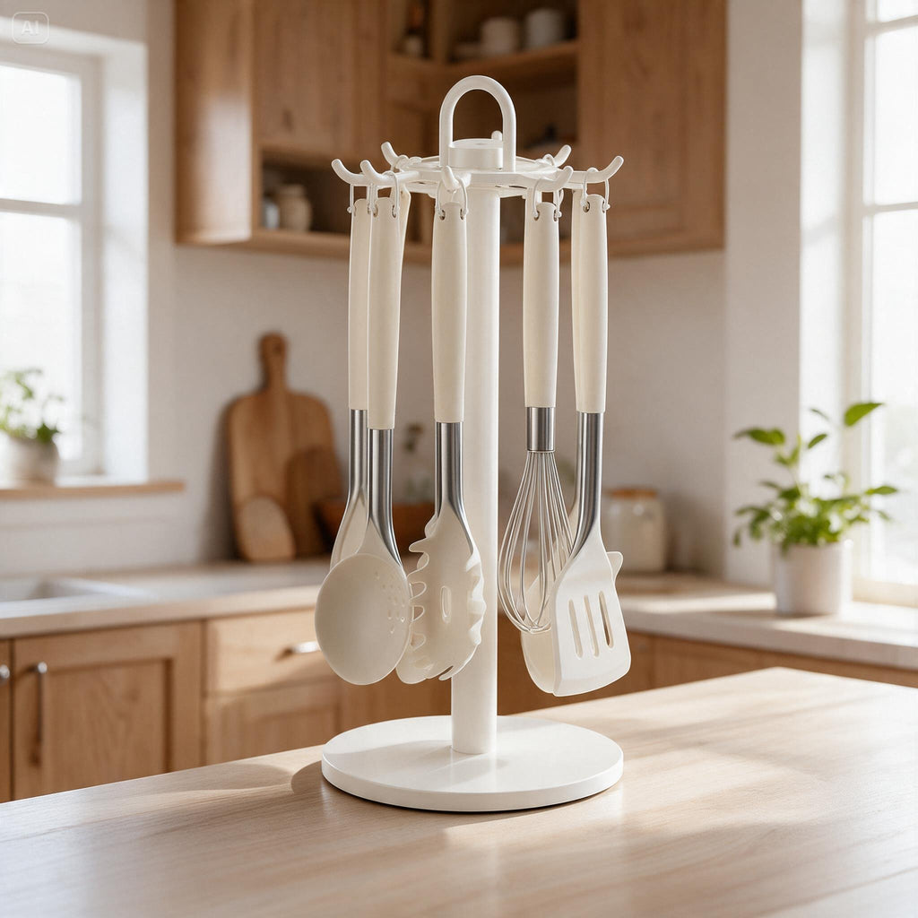 360° Rotating Kitchen Tool Organizer Stand