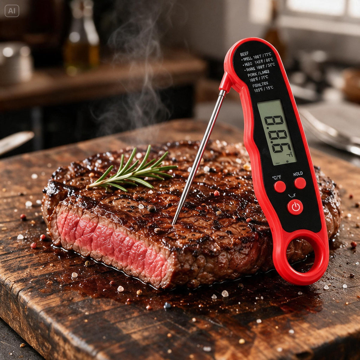 Digital Food Thermometer – Instant-Read with Backlit Display
