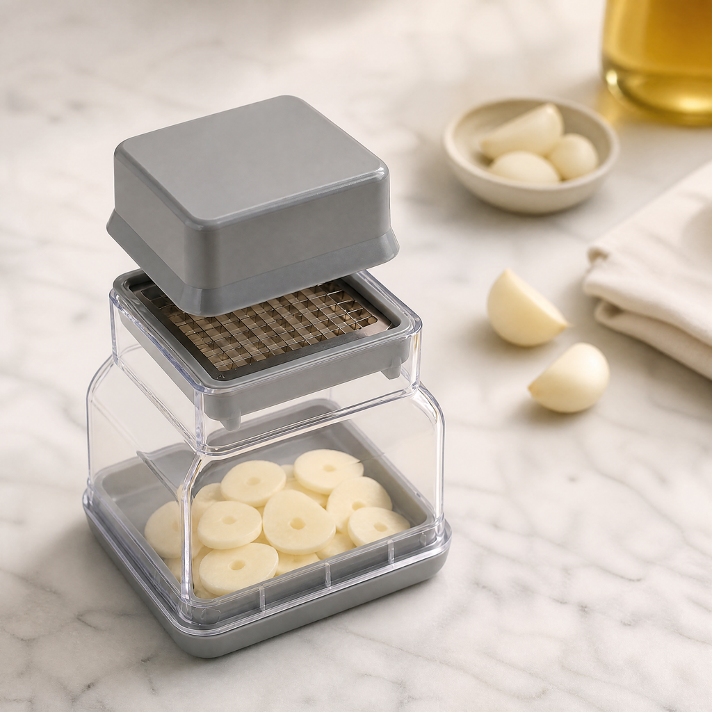 Manual Garlic Grater & Peeler - angle