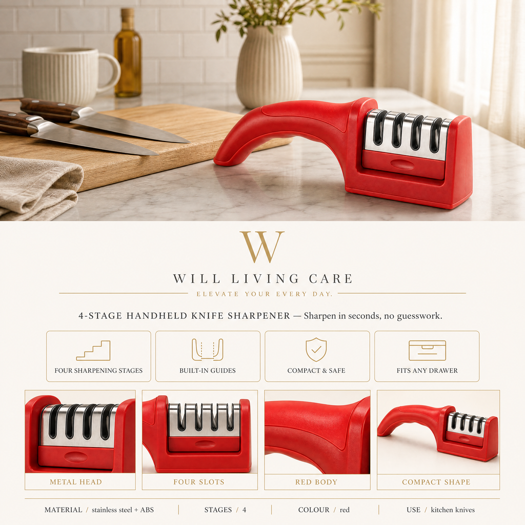 4-Stage Handheld Knife Sharpener - board